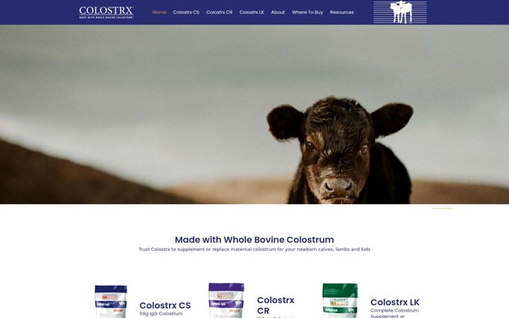 Screenshot of colostrx.com
