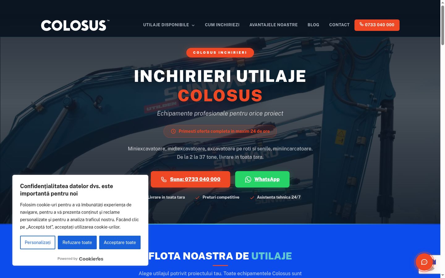 Screenshot van de toestemmingsbanner zoals getoond vóór enige interactie