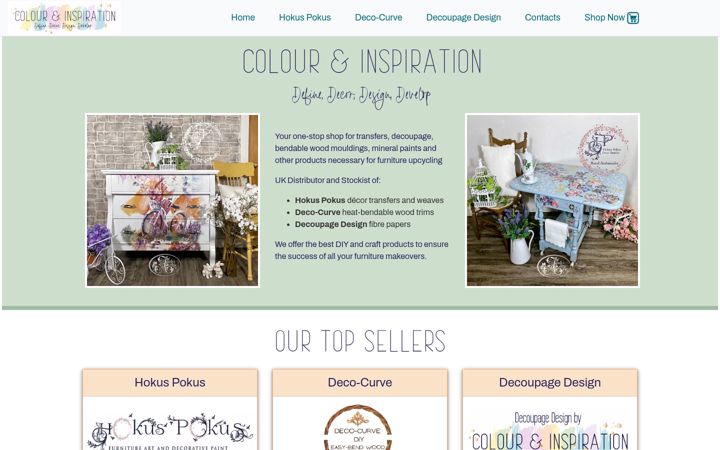 Screenshot di colourandinspiration.co.uk