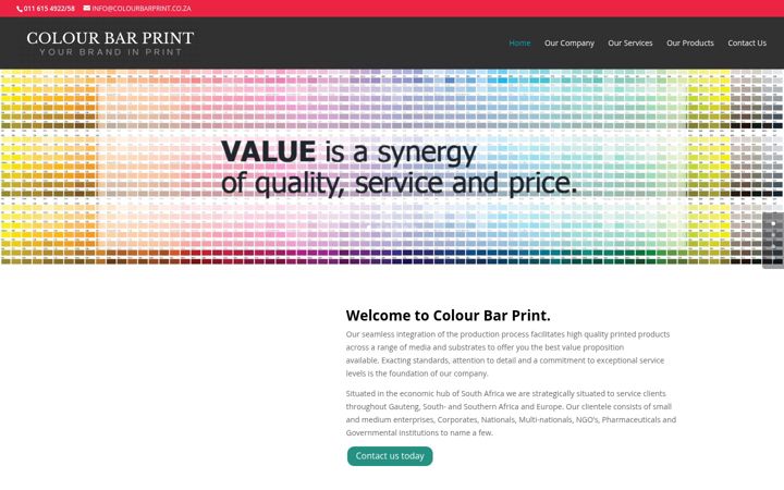 Skärmbild av colourbarprint.co.za