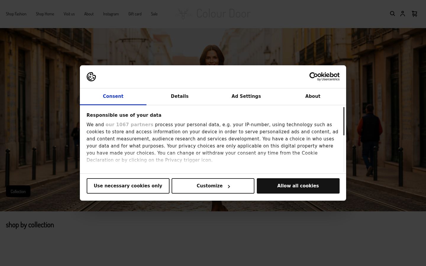 Capture d'écran de la bannière de consentement affichée avant toute interaction