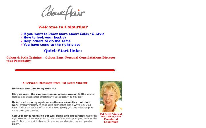 Screenshot of colourflair.com