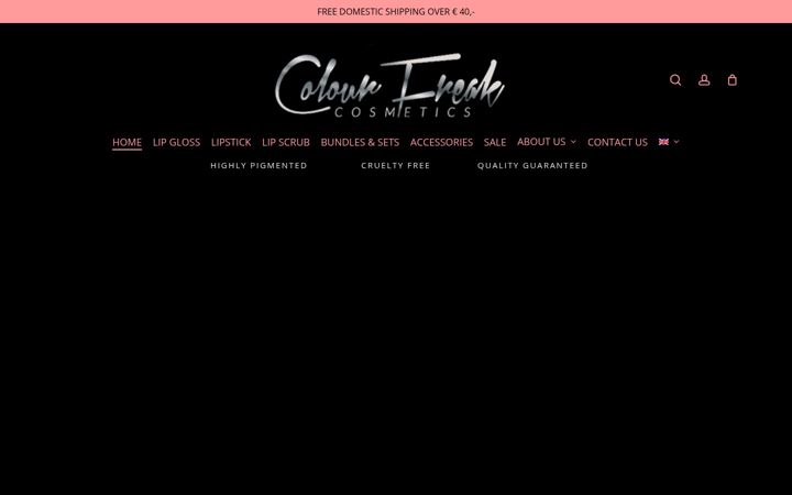 Screenshot of colourfreakcosmetics.com
