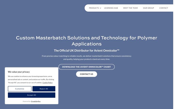 Screenshot of colourmaster.co.uk
