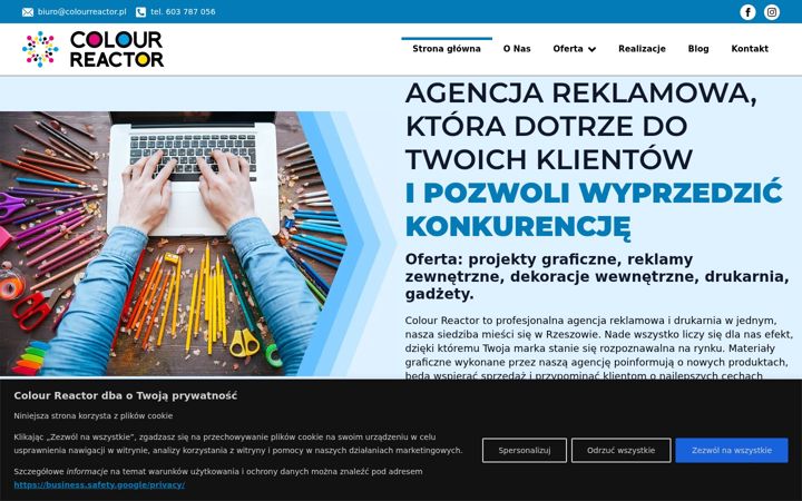 Zrzut ekranu colourreactor.pl