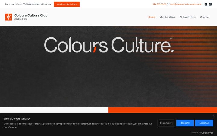 Skärmbild av colourscultureclub.co.za