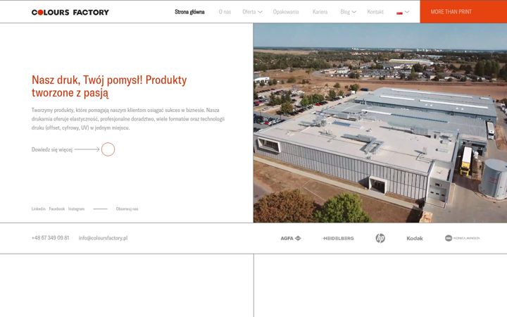 Screenshot of coloursfactory.pl