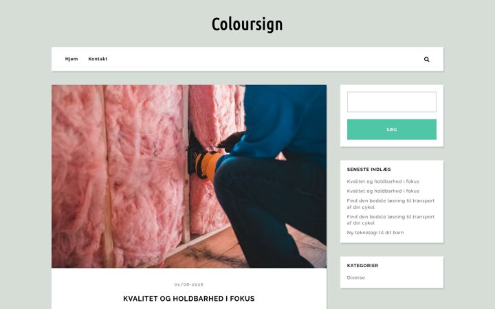 Screenshot of coloursign.dk