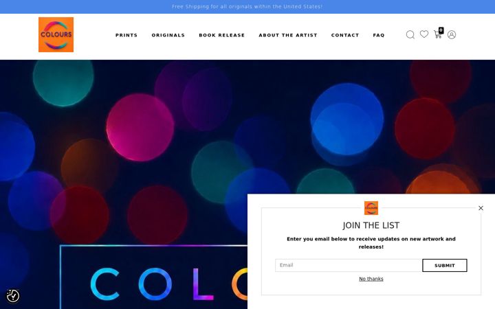 Screenshot of coloursofmysoul.com