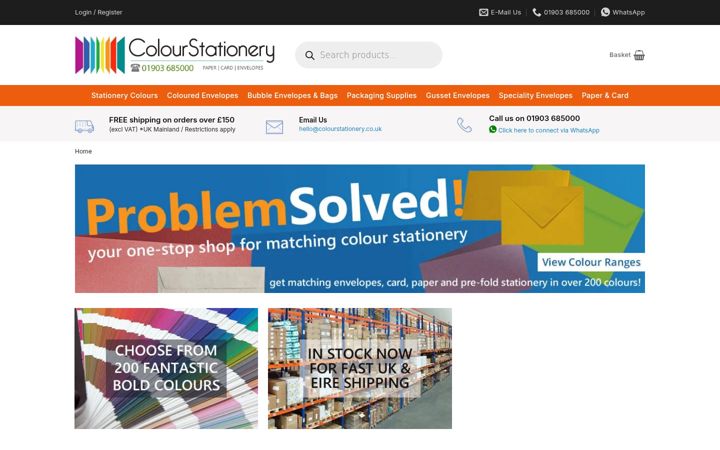 Screenshot of colourstationery.co.uk