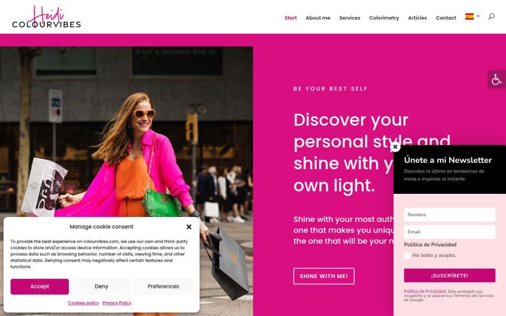 Screenshot of colourvibes.com