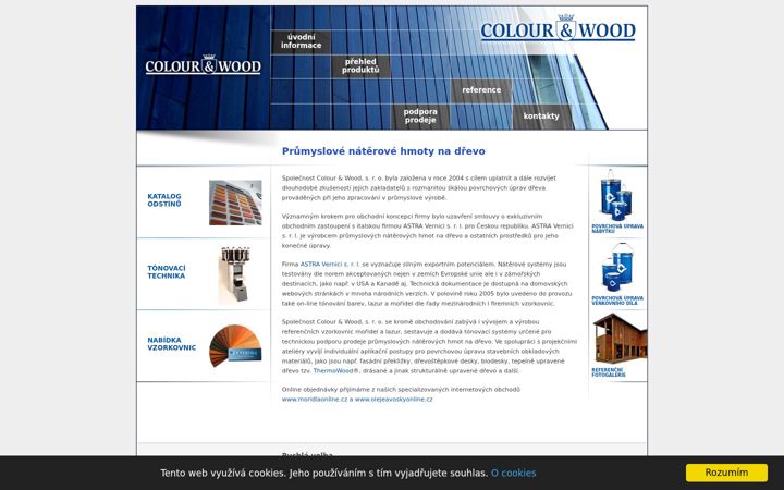 Skjermbilde av colourwood.cz