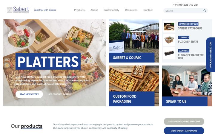 Screenshot of colpacpackaging.com