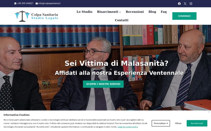 Screenshot stránky colpasanitaria.it