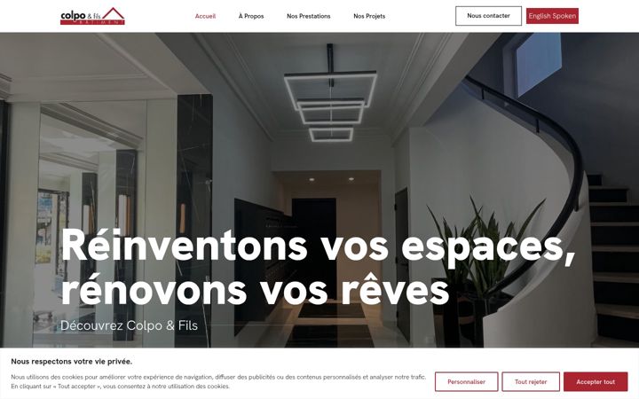 Screenshot of colpoetfils.fr