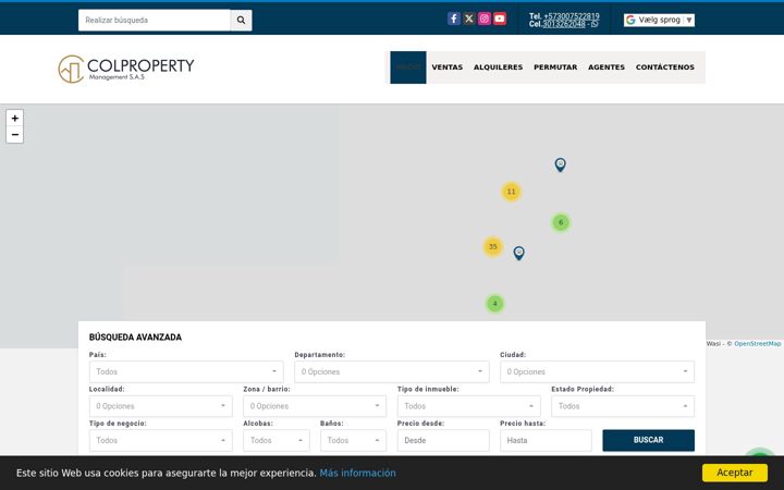 Captura de ecrã de colpropertymanagement.co