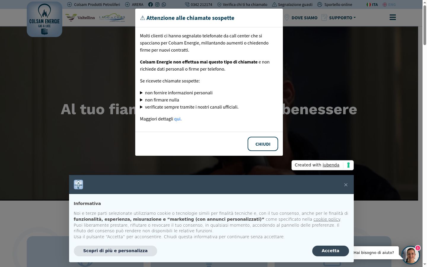 Sutikimo reklamjuostės, rodytos prieš bet kokią sąveiką, ekrano kopija