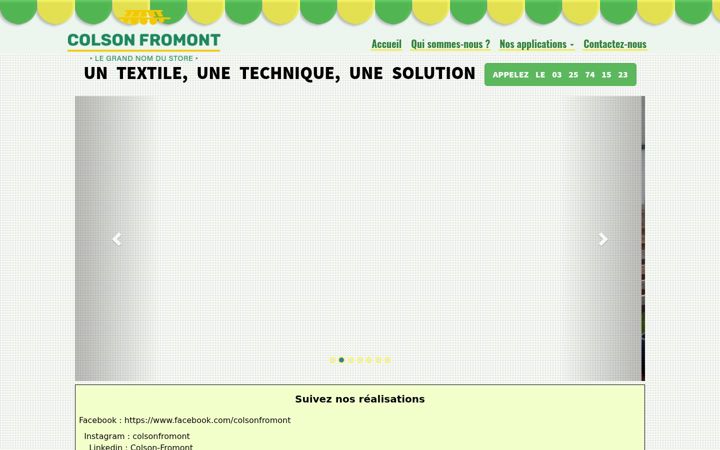 Screenshot of colsonfromont.fr