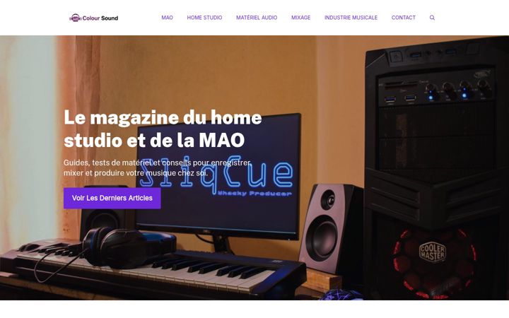 Screenshot of colsound.fr