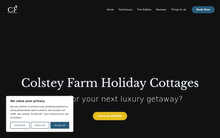 Screenshot of colsteyfarm.uk