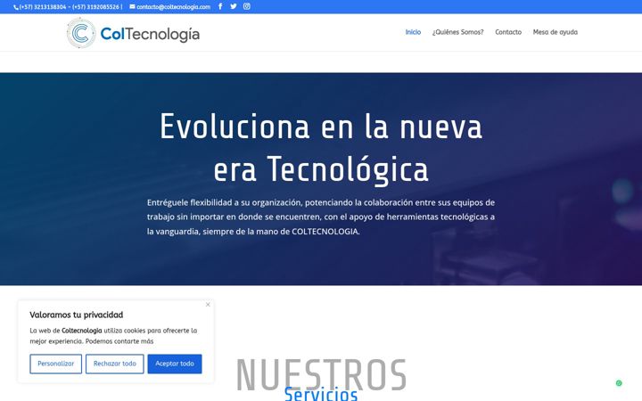 Screenshot of coltecnologia.com