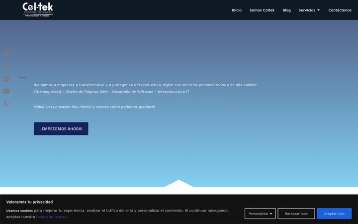 Screenshot of coltek.com.co