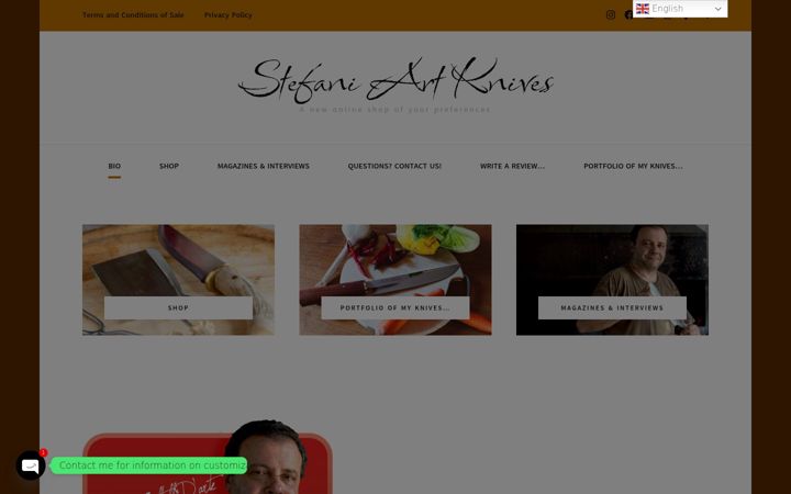 Screenshot of coltelliarteshoponline.altervista.org