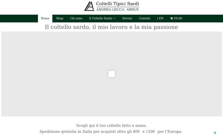 Screenshot of coltellitipicisardi.com