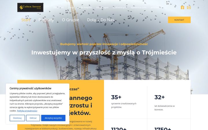 Zrzut ekranu coltexinvest.pl