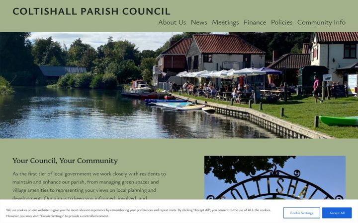 Screenshot of coltishall-pc.gov.uk