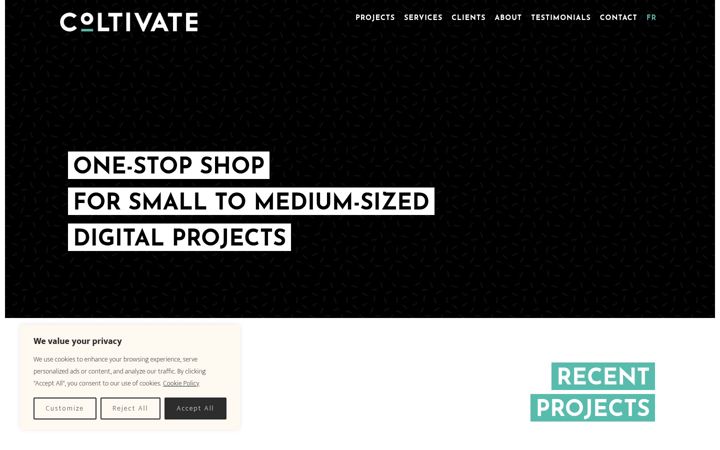 Screenshot of coltivate.co