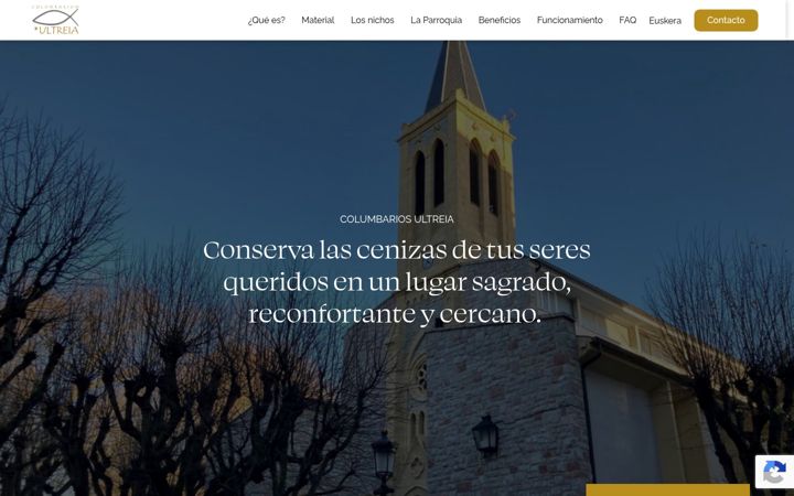 Screenshot stránky columbario.es