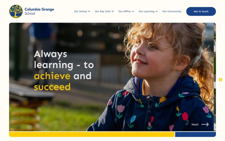 Screenshot of columbiagrange.org.uk