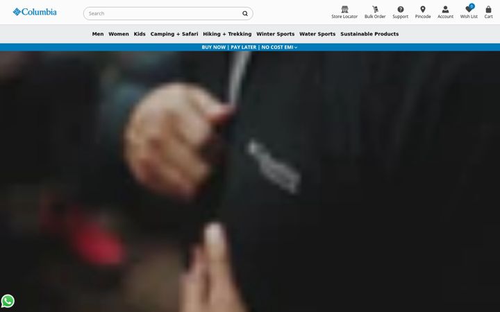 Screenshot di columbiasportswear.co.in