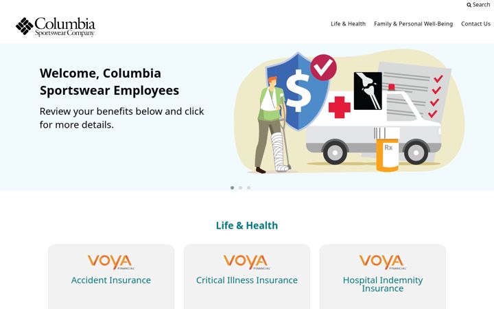 Screenshot of columbiasportswearvb.com