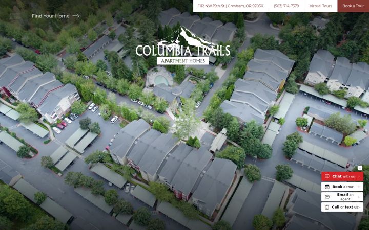 Screenshot of columbiatrailsapts.com