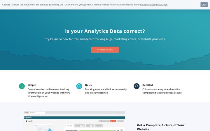 Екранна снимка на columbo.io