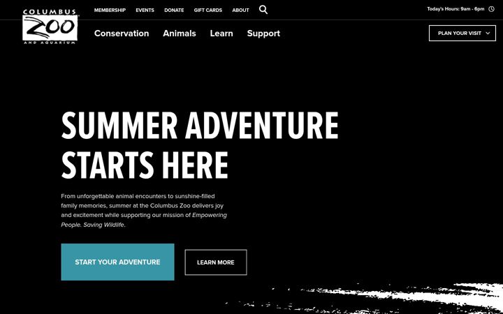 Screenshot of columbuszoo.org
