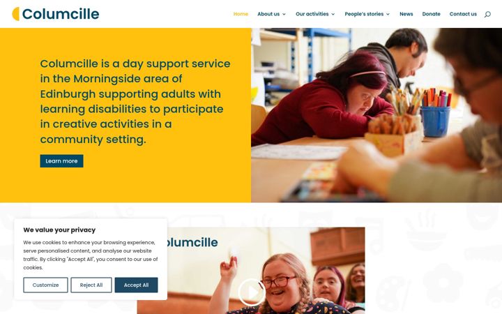 Screenshot of columcille.org.uk