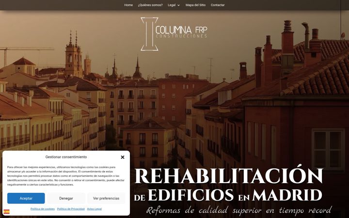 Screenshot of columnaconstrucciones.com