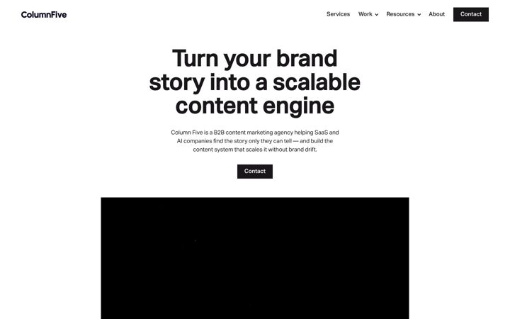 Screenshot of columnfivemedia.com