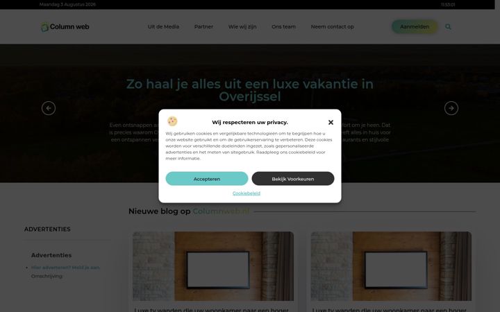 Screenshot of columnweb.nl