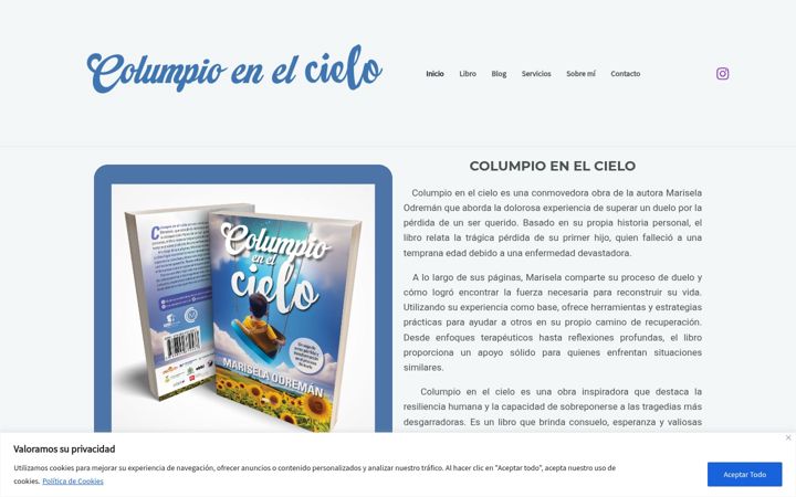 Screenshot of columpioenelcielo.com