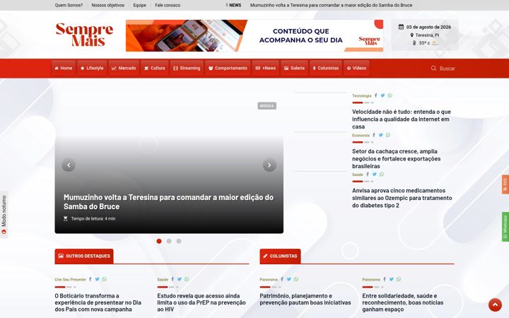 Snímek obrazovky colunasempremais.com.br