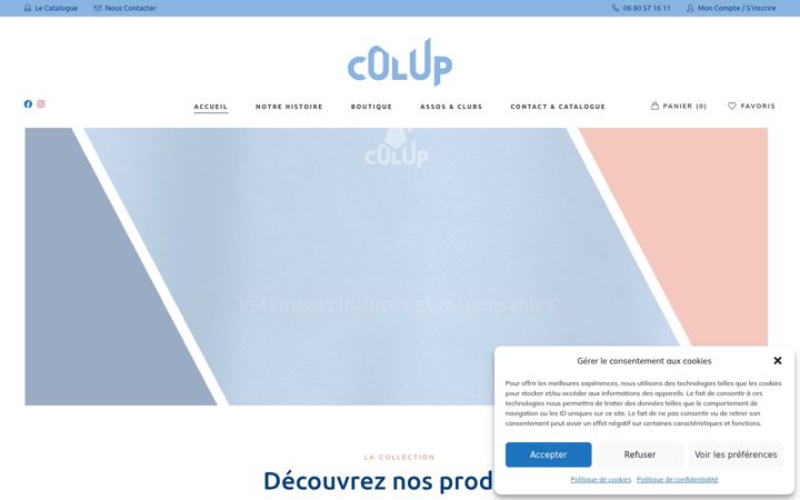 Screenshot of colup.fr