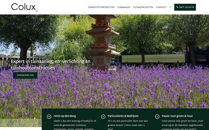 Screenshot of colux.be