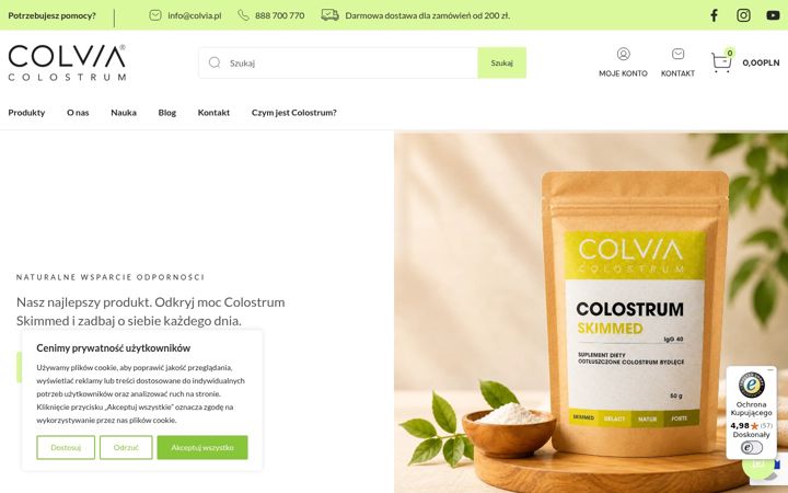 Zrzut ekranu colvia.pl