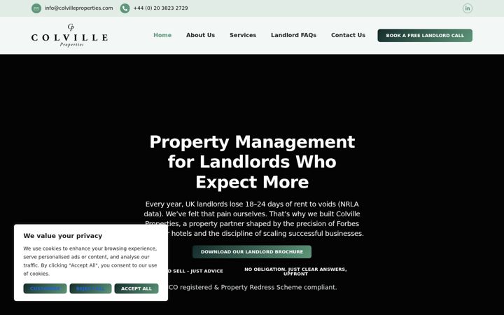 Screenshot of colvilleproperties.com