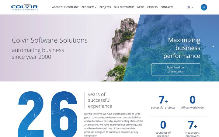 Screenshot of colvir.com