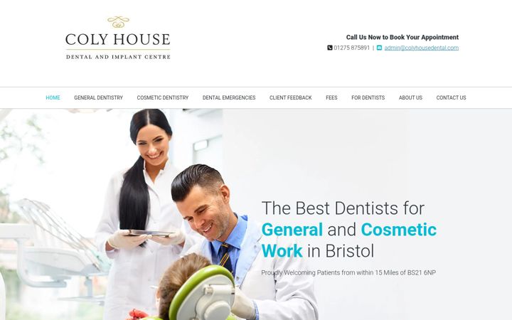 Screenshot of colyhousedental.com